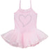 Little Girls Pink Rhinestone Heart Strap Ballet Dress 24M-8 - SophiasStyle.com